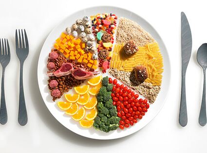 Makanan -makanan yang memungkinkan Ducan di atas piring