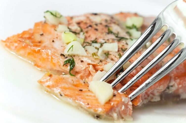Fillet salmon untuk hari protein Diet favorit